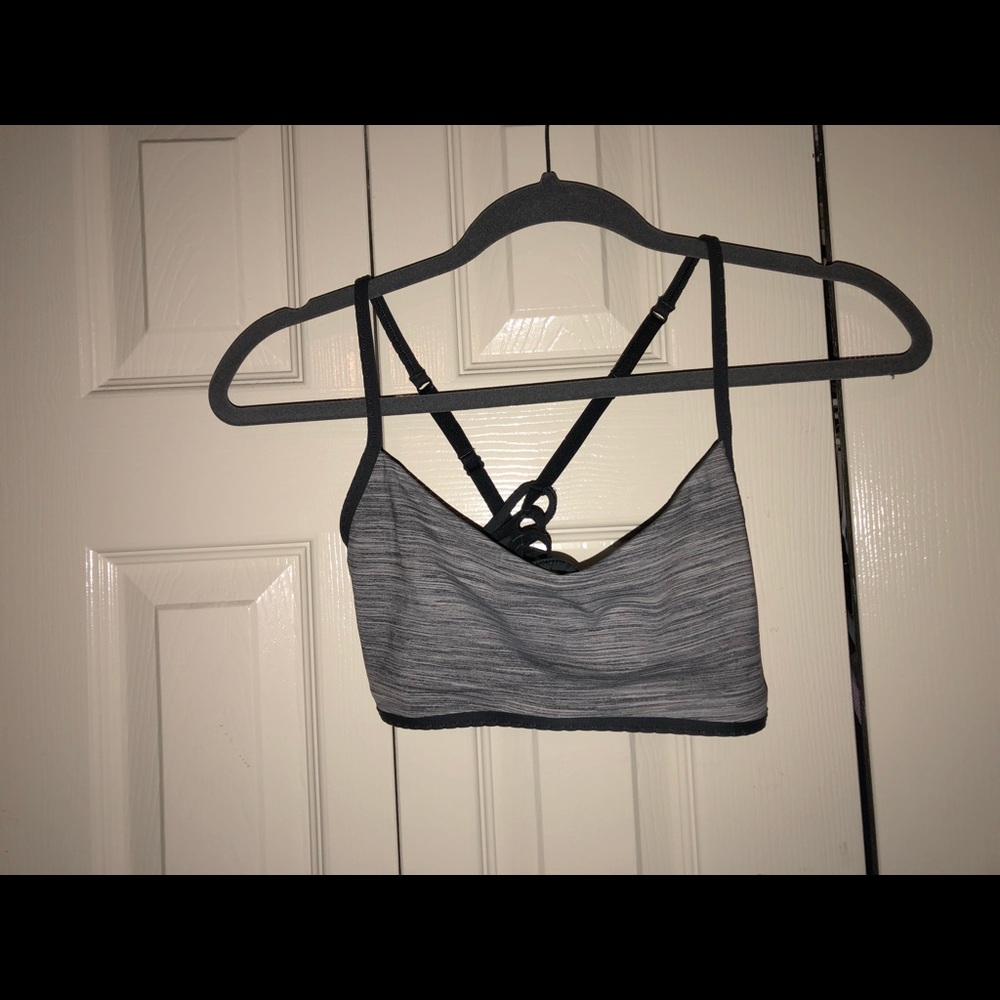 Lululemon Hot Spell Strappy Sports Bra Grey Size 8